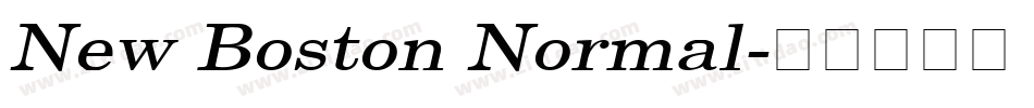 New Boston Normal字体转换